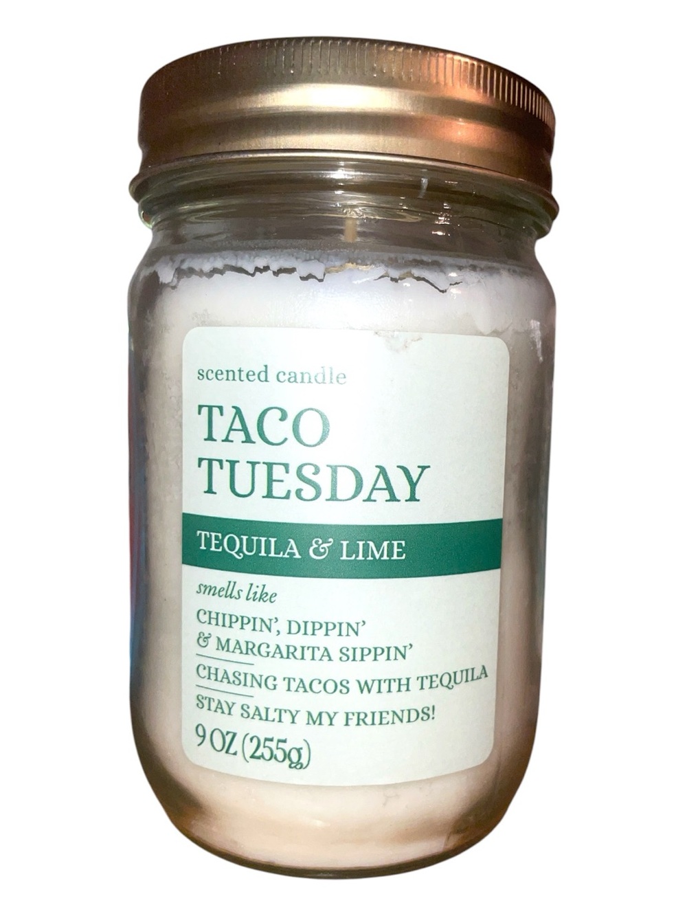 Taco Tuesday Tequila & Lime Scented Candle 9 oz NWT